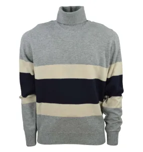ALPHA uomo maglia pullover dolcevita fantasia AU-5245G 2103 GRIGIO