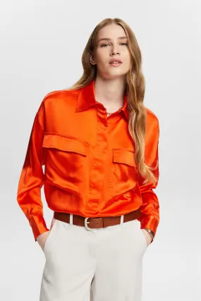 Blusa in raso di seta