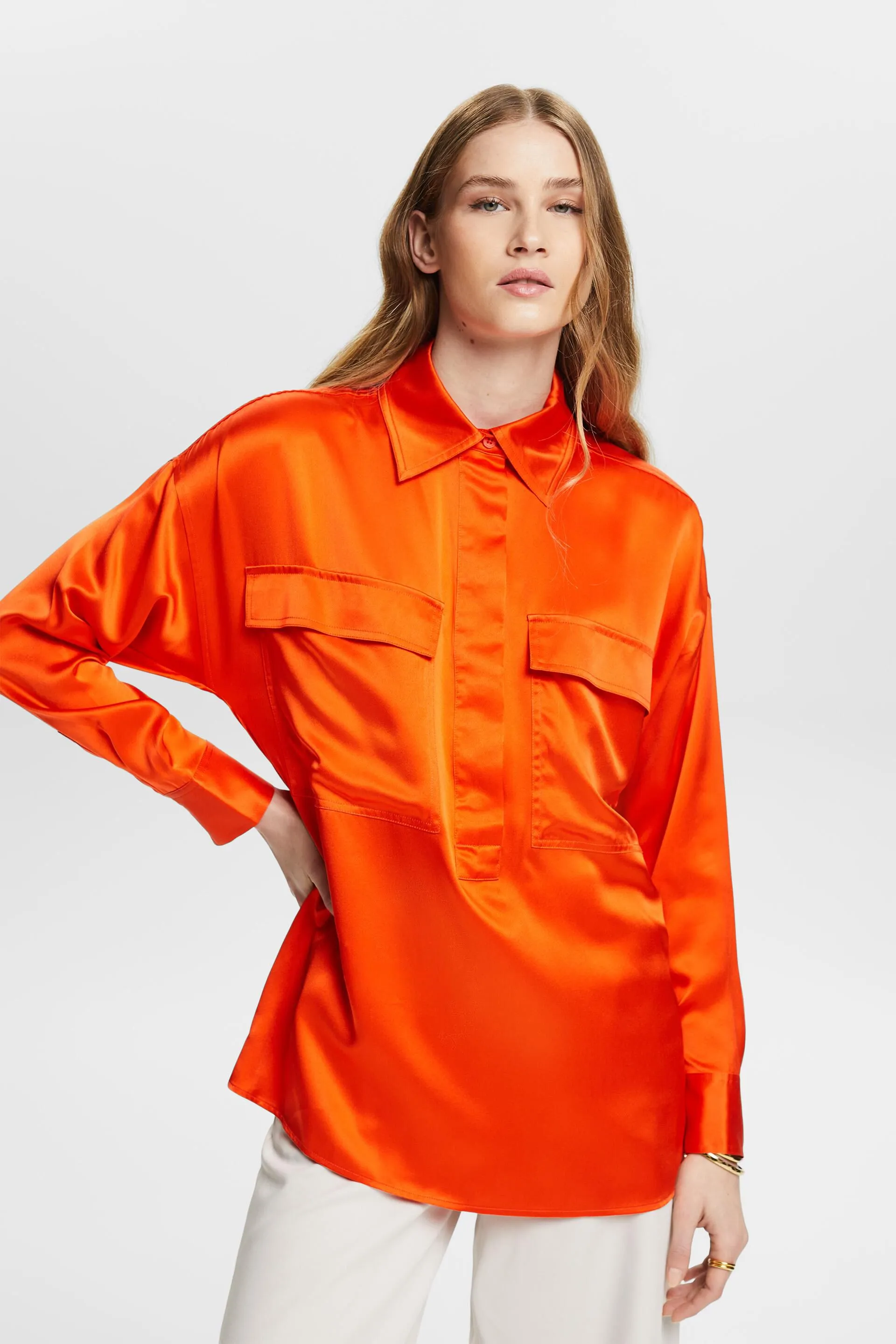 Blusa in raso di seta