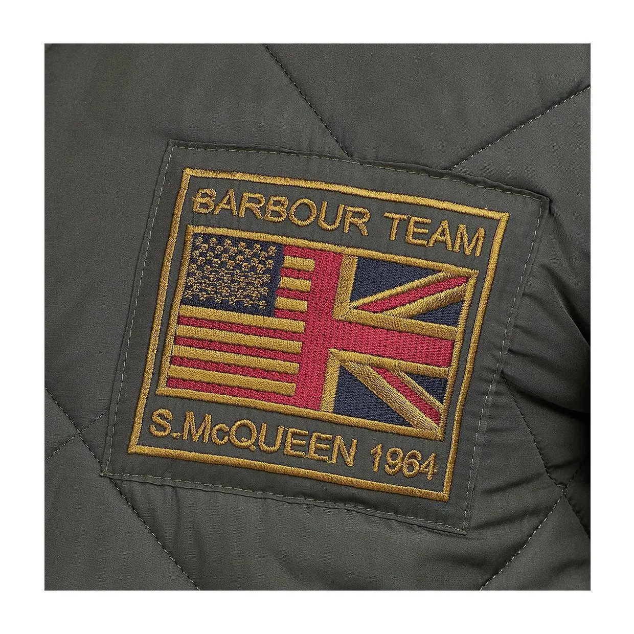 Giubbino Barbour International Quilted Merchant Bomber Verde