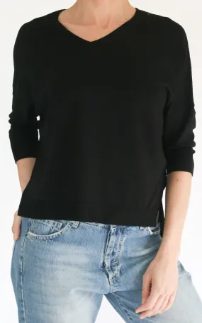 Off-on – Maglia scollo V viscosa – Nero