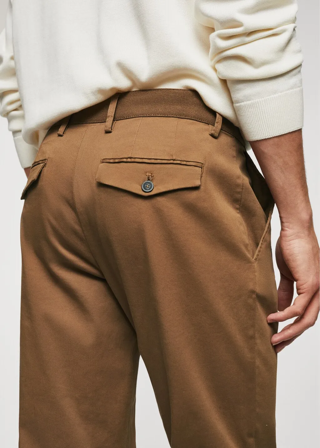 Pantaloni cotone tapered crop