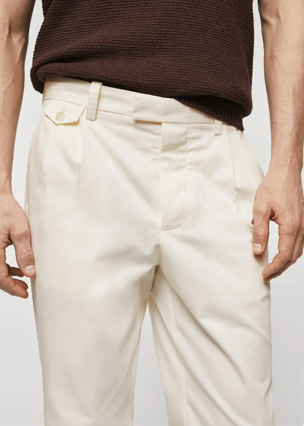 Pantaloni pinces cotone